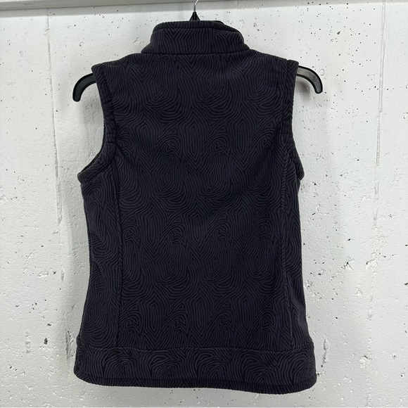 Straight Down size Small Dark Gray Textured Fleece Vest - Picture 4 of 8